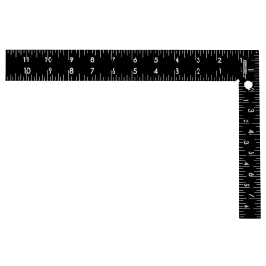 Black easy-read steel framing square from Johnson Level