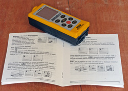 The Johnson Level 40-6005 Laser Distance Measure comes with an instruction manual that allows the user to easily understand all the functions their new tool can perform.