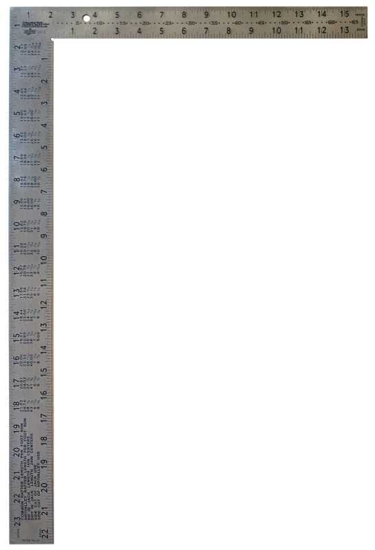 16" x 24" Big J® Pro Stainless Framing Square 16" x 24" Big J® Pro Stainless Framing Square