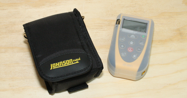 Johnsons Laser Distance Measuring Tool Model #40-600 with protective cover and belt carry case