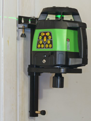 Rotary Laser level model 40 6544 has mount that is easy to use on the construction site Model 40-6544 included wall mount