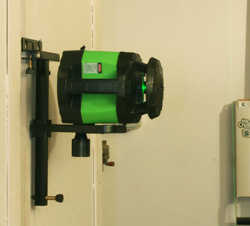 Rotary Laser level model 40 6544 has mount that can go vertical with the same accuracy as horizontal Model 40-6544 included mount vertically