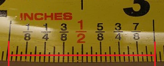 Ruler game eighths number