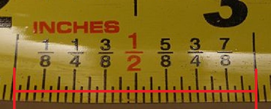 Tape Measure Reading Chart