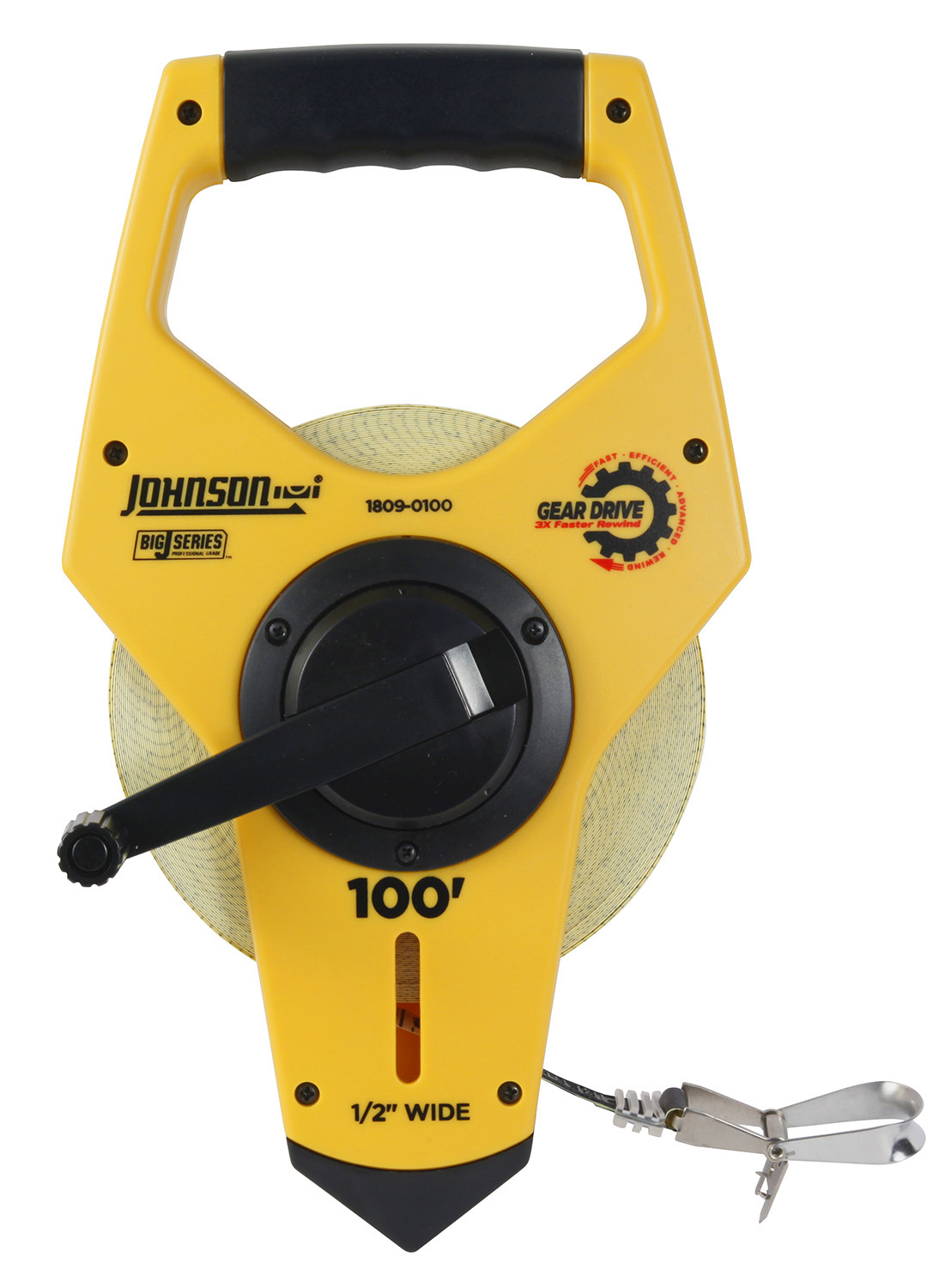 Big J Geared Open Reel Fiberglass Tape Measures Johnson Level & Tool