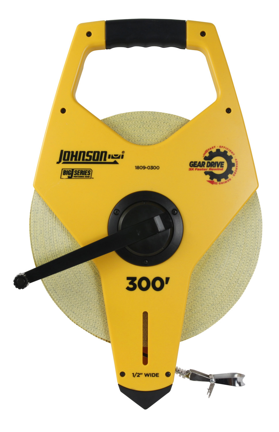 Big J Geared Open Reel Fiberglass Tape Measures Johnson Level & Tool