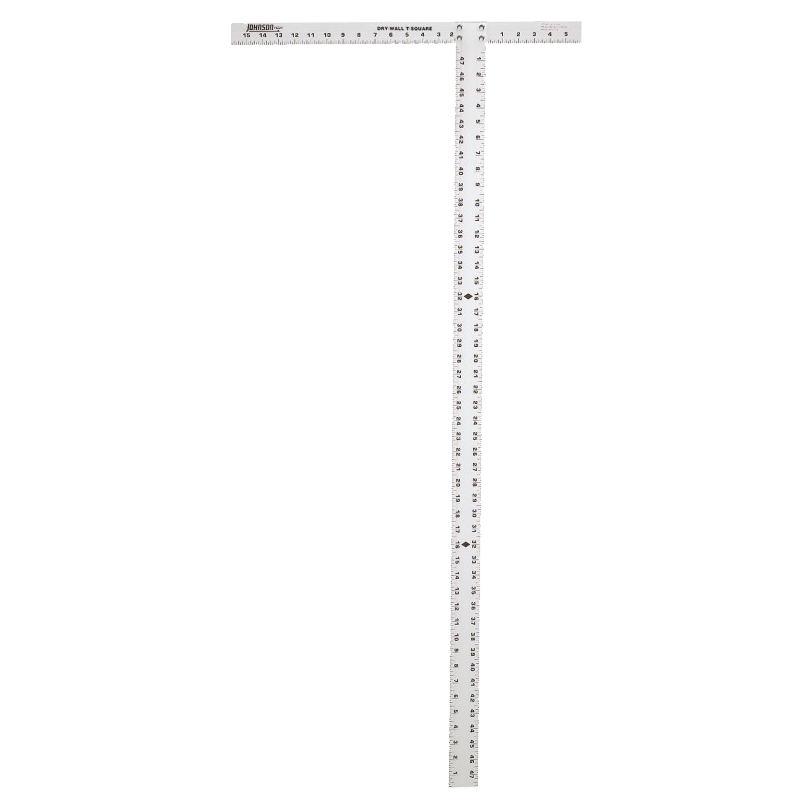 Johnson JTS48 Drywall T-Square, 1/8 in Graduation, Alumin