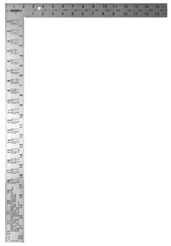 Johnson Level CS7 16 inch x 24 inch Aluminum Framing Square