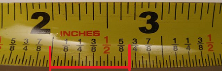 How to read a tape measure example 2