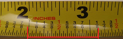 How to read a tape measure example 1