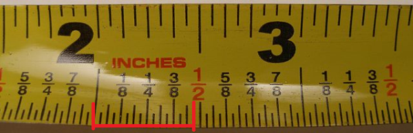 How to read a tape measure example 3