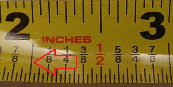 tape measure inch marking