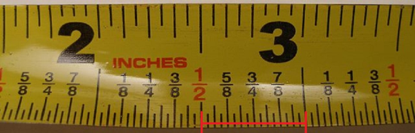 read tape measure half inch